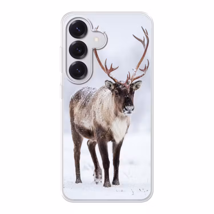 Rendier - Gewei - Toendra - Sneeuw - Wild Telefoonhoesje Samsung Galaxy S26 klein -3d