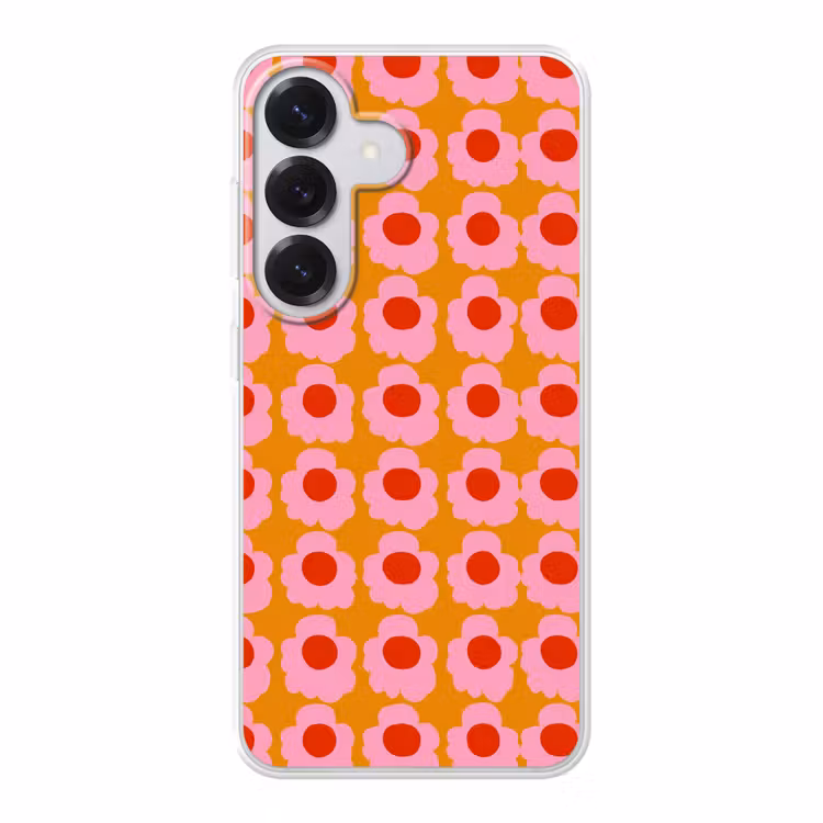 Retro - Bloemen - Roze Telefoonhoesje Samsung Galaxy S26 klein 975 -3d