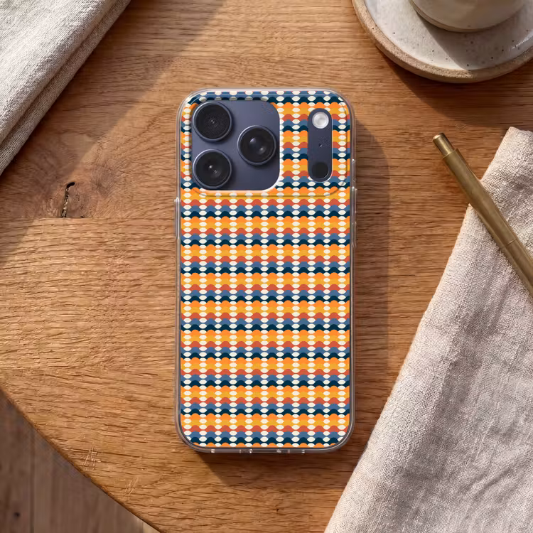 Retro - Disco - Golven Telefoonhoesje iPhone 17 Pro klein 878 -sfeer1