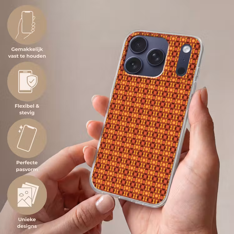 Retro - Disco - Hippie Telefoonhoesje iPhone 17 Pro klein 878 -sfeer3_NL