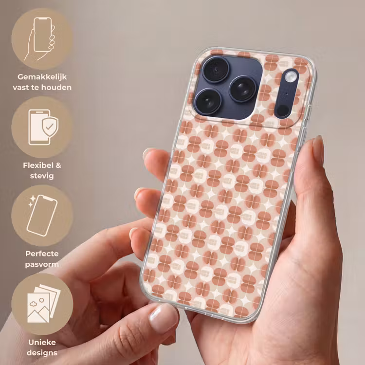 Retro - Klassiek - Roze Telefoonhoesje iPhone 17 Pro klein 878 -sfeer3_NL