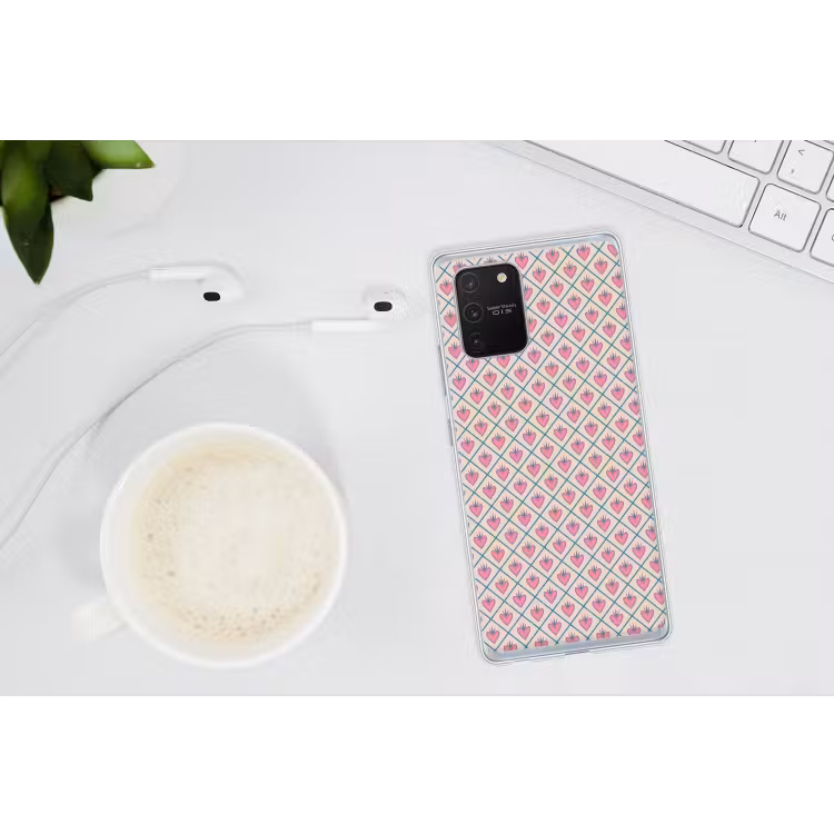 Retro - Ruit - Hartjes - Patroon Telefoonhoesje Samsung Galaxy S10 Lite klein 364 -oordopS10Lite