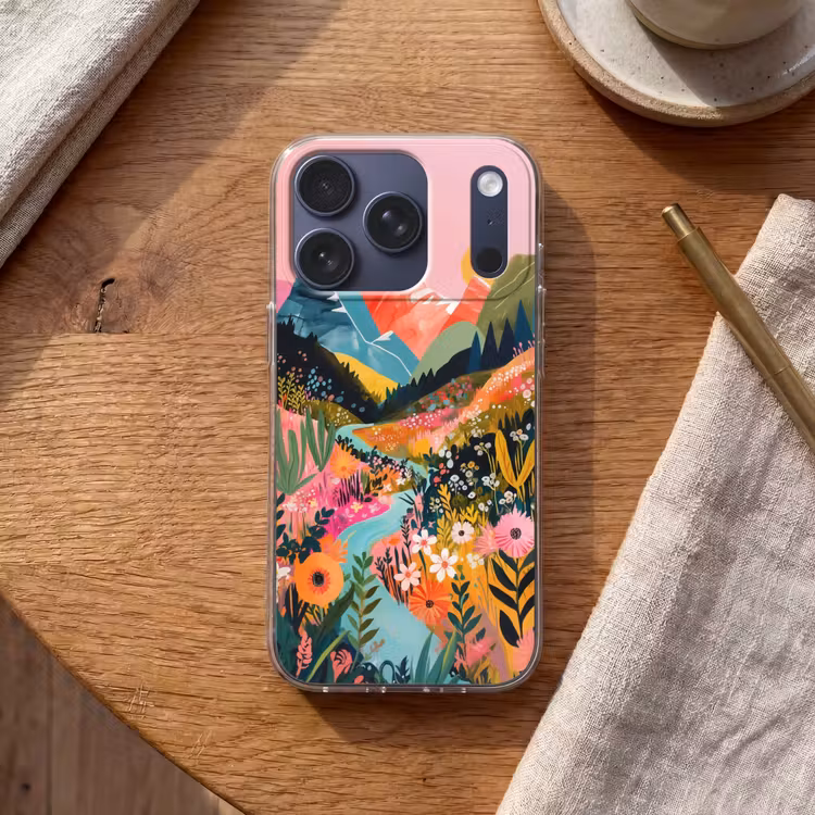 Rivier - Diepte - Bloemen Telefoonhoesje iPhone 17 Pro klein -sfeer1