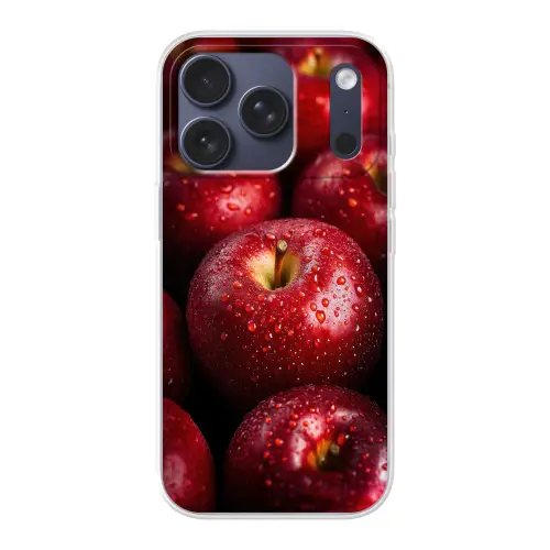 Rood - Appels - Fruit Telefoonhoesje iPhone 17 Pro klein -3d