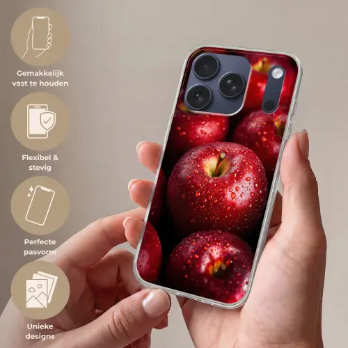 Rood - Appels - Fruit Telefoonhoesje iPhone 17 Pro klein -sfeer3_NL