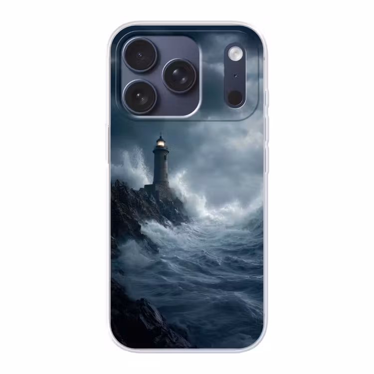 Rotsen - Vuurtoren - Golven - Klliffen Telefoonhoesje iPhone 17 Pro klein -3d
