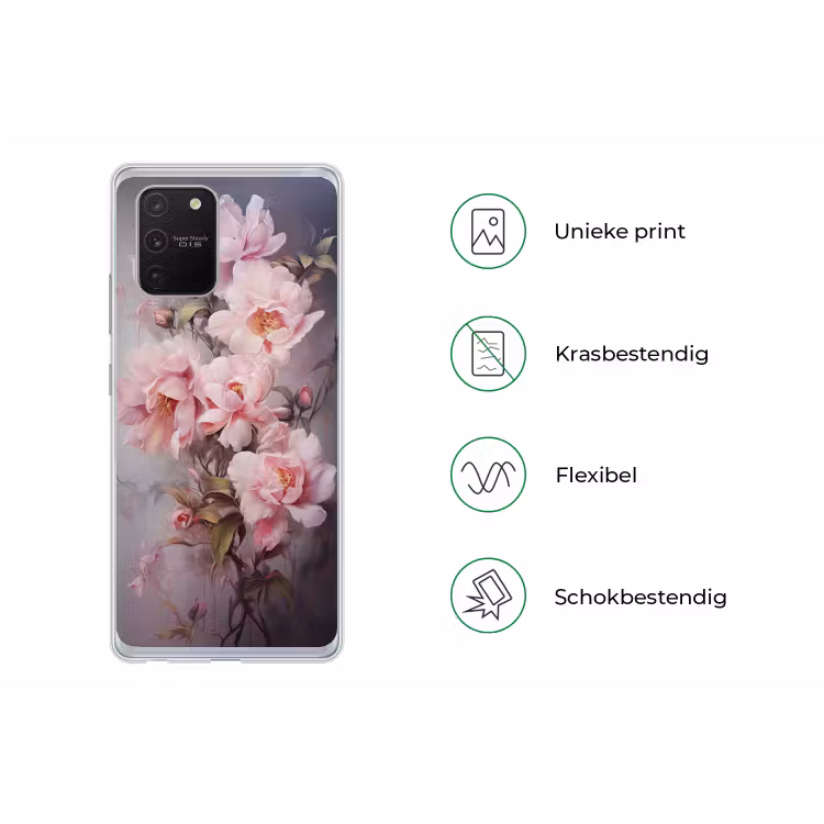 Rozen - Bloemen - Roze - Kunst - Watercolor Telefoonhoesje Samsung Galaxy S10 Lite klein -specsS10Lite