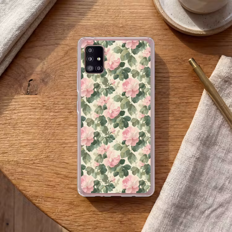 Rozen - Botanisch - Roze Telefoonhoesje Samsung Galaxy A51 5G klein 373 -sfeer1