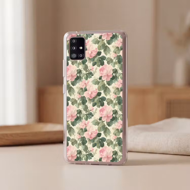 Rozen - Botanisch - Roze Telefoonhoesje Samsung Galaxy A51 5G klein 373 -sfeer2
