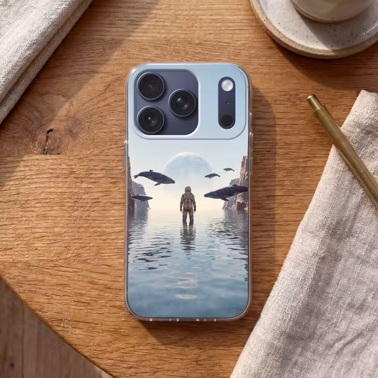 Telefoonhoesje - Ruimtevaarder - Walvis - Fantasie — 2