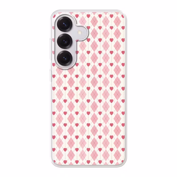 Ruiten - Klassiek - Roze - Wit Telefoonhoesje Samsung Galaxy S26 klein 975 -3d