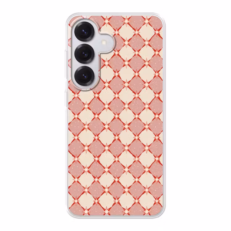 Ruiten - Sterren - Vintage - Oudroze - Rood Telefoonhoesje Samsung Galaxy S26 klein 975 -3d