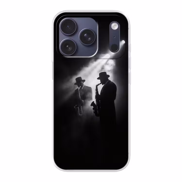 Saxofonisten - Hoeden - Rook - Licht Telefoonhoesje iPhone 17 Pro klein -3d