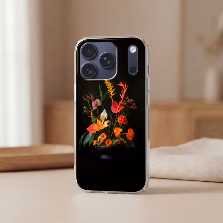 Schaal - Boeket - Bloemen Telefoonhoesje iPhone 17 Pro klein -sfeer2