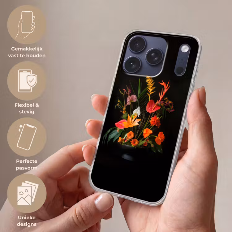 Schaal - Boeket - Bloemen Telefoonhoesje iPhone 17 Pro klein -sfeer3_NL
