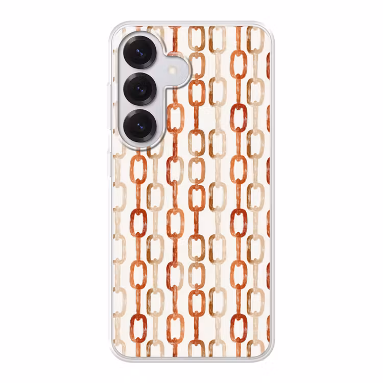 Schakels - Patroon - Aquarel - Terracotta Telefoonhoesje Samsung Galaxy S26 klein 975 -3d