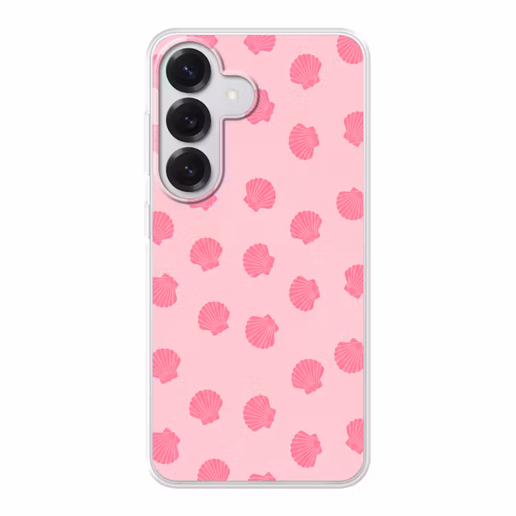 Schelp - Patroon - Zee - Modern - Roze Telefoonhoesje Samsung Galaxy S26 klein -3d