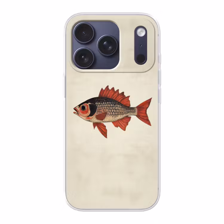 Schubben - Rood - Vis - Vinnen Telefoonhoesje iPhone 17 Pro klein -3d