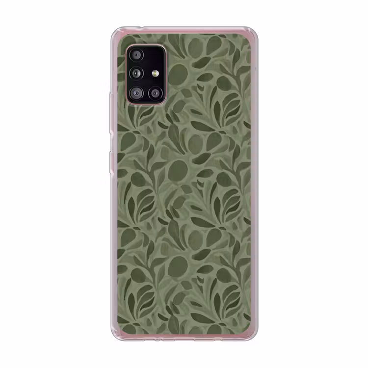 Sereen - Bladeren - Groen Telefoonhoesje Samsung Galaxy A51 5G klein 373 -3d