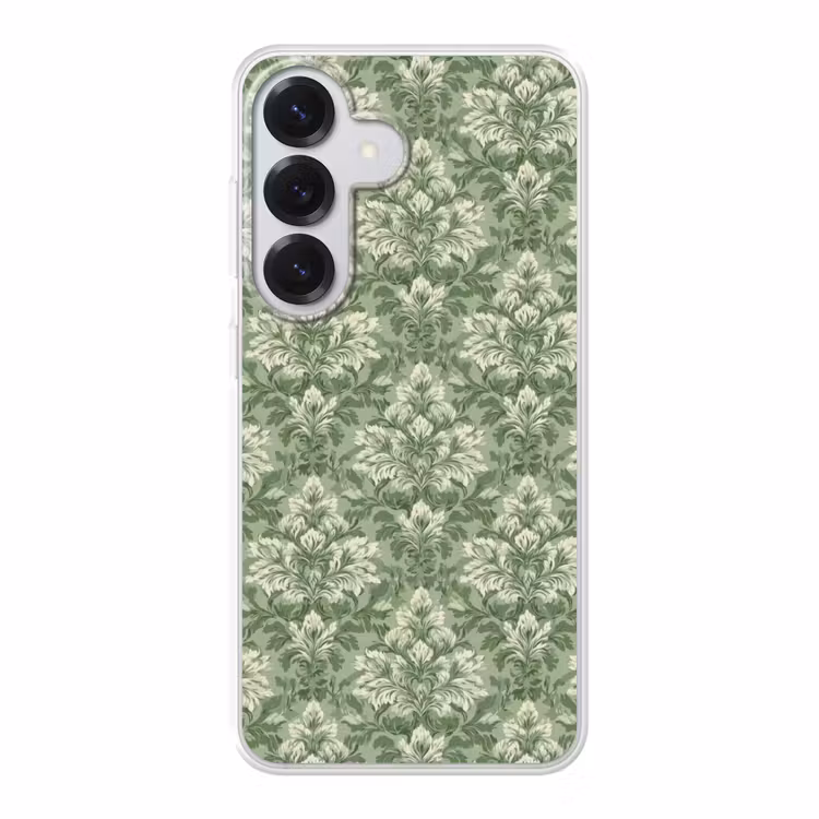 Sierlijk - Lichtgroen - Planten - Patroon - Getailleerd Telefoonhoesje Samsung Galaxy S26 klein 975 -3d