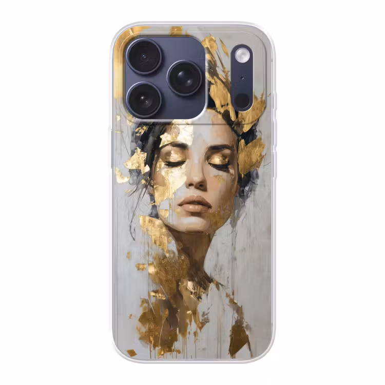 Sierlijk - Vrouw - Goud - Ogen Telefoonhoesje iPhone 17 Pro klein -3d