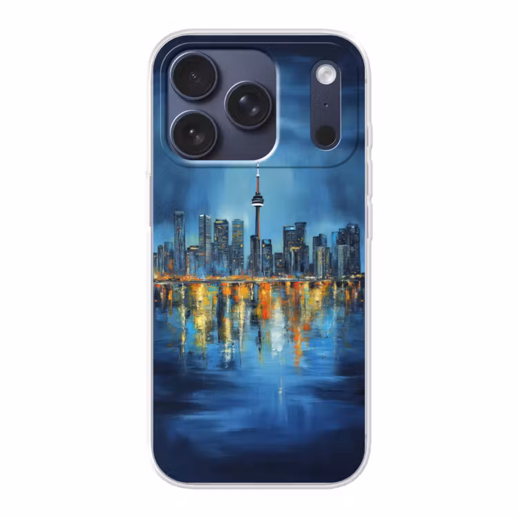 Skyline Toronto - Water - Stadslichten - Toren Telefoonhoesje iPhone 17 Pro klein -3d
