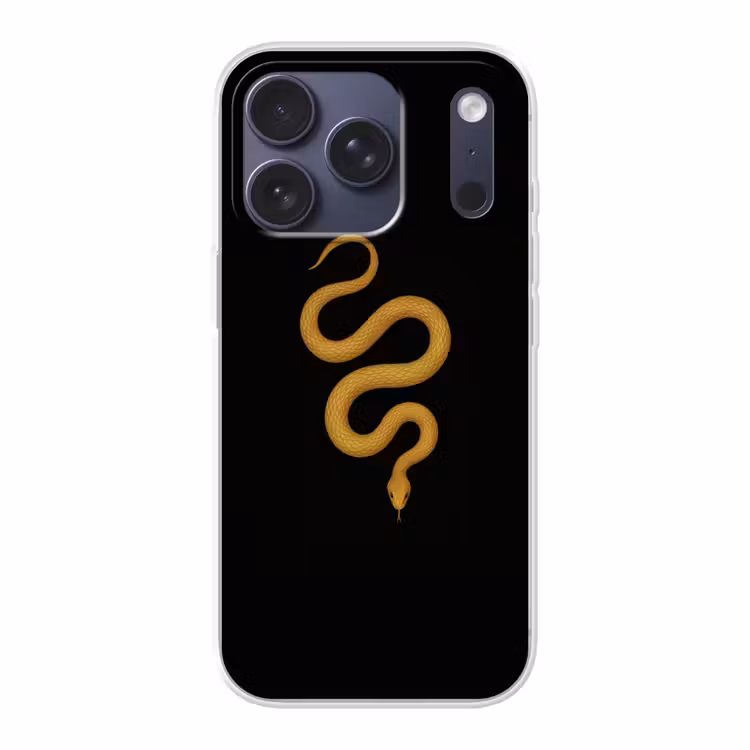 Slang - Minimalistisch - Goud Telefoonhoesje iPhone 17 Pro klein -3d