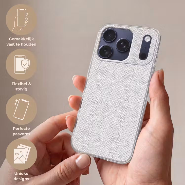 Slang - Patroon - Wit Telefoonhoesje iPhone 17 Pro klein 878 -sfeer3_NL