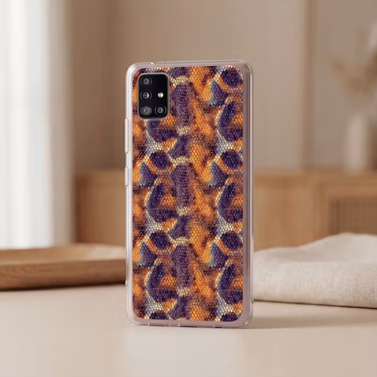 Slang - Schubben - Kleurrijk Telefoonhoesje Samsung Galaxy A51 5G klein 373 -sfeer2
