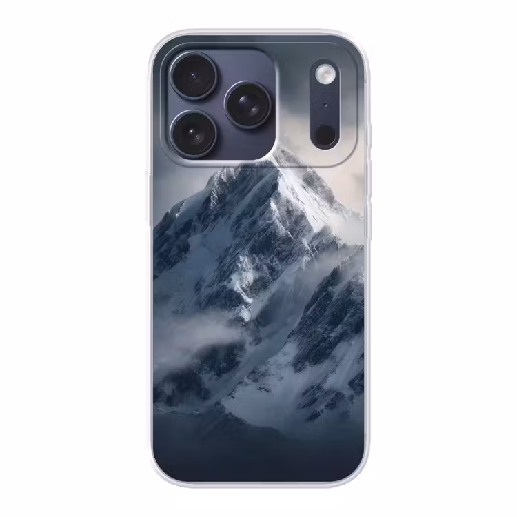 Sneeuw - Berg - Wolken Telefoonhoesje iPhone 17 Pro klein -3d