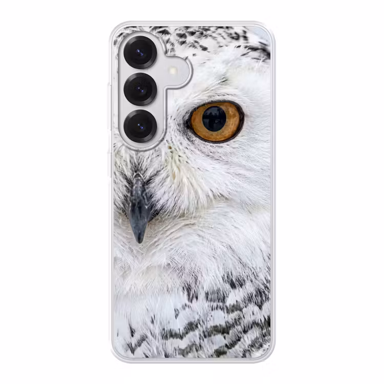 Sneeuwuil - Oog - Wildlife - Wit Telefoonhoesje Samsung Galaxy S26 klein -3d