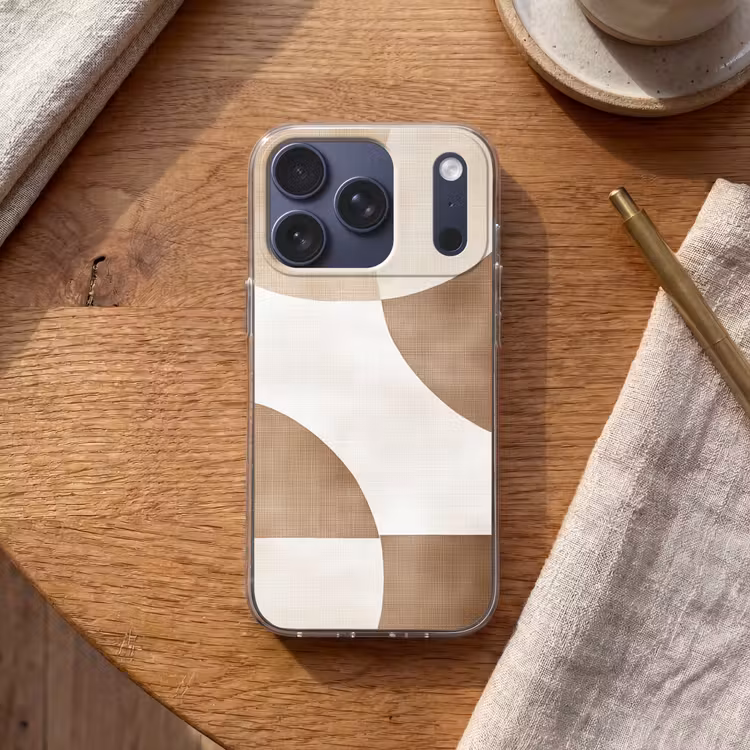 Snijdende cirkels - Overlappende vlakken Telefoonhoesje iPhone 17 Pro klein -sfeer1