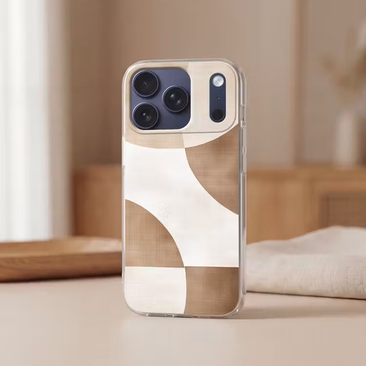 Snijdende cirkels - Overlappende vlakken Telefoonhoesje iPhone 17 Pro klein -sfeer2