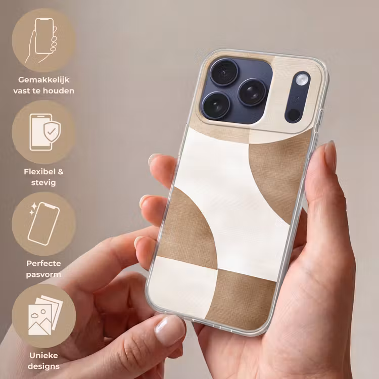 Snijdende cirkels - Overlappende vlakken Telefoonhoesje iPhone 17 Pro klein -sfeer3_NL