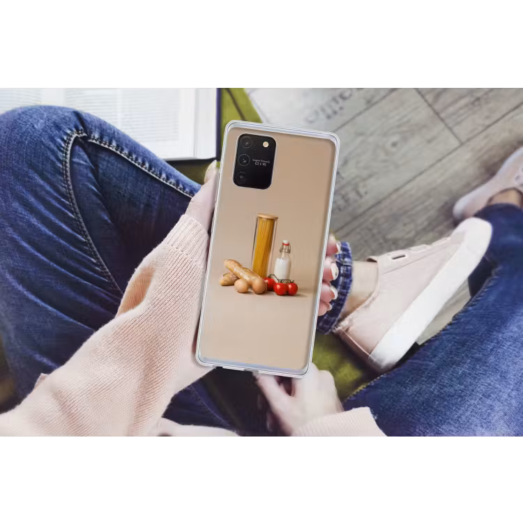 Spaghetti - Melk - Tomaten - Eieren - Brood Telefoonhoesje Samsung Galaxy S10 Lite klein -handS10Lite