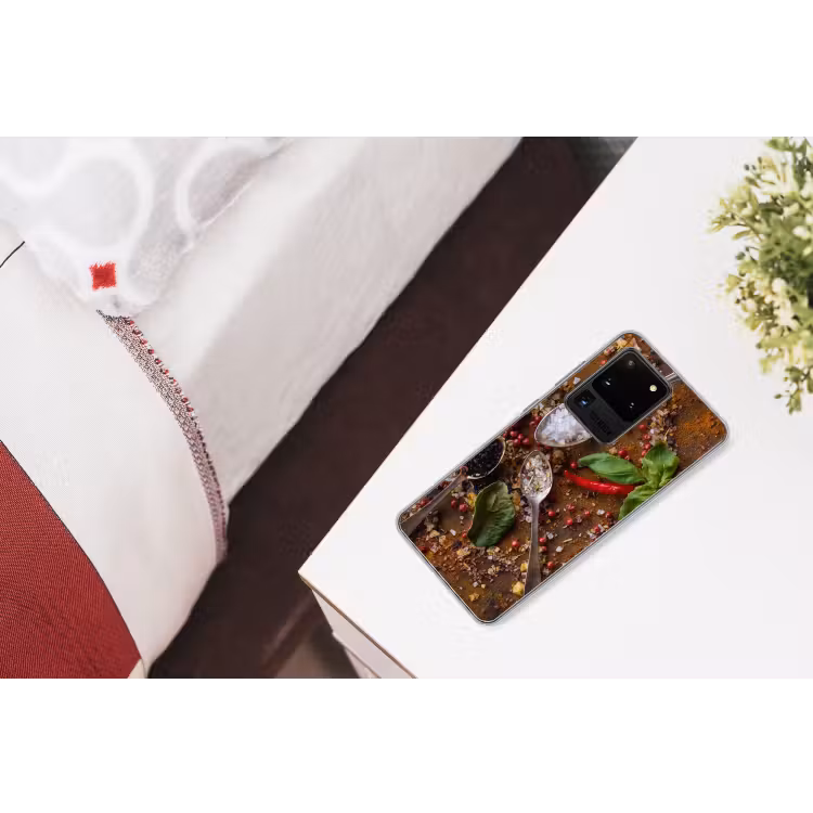 Specerijen - Kruiden - Lepels - Zout - Bruin - Keuken Telefoonhoesje Samsung Galaxy S20 Ultra klein -kamerS20Ultra