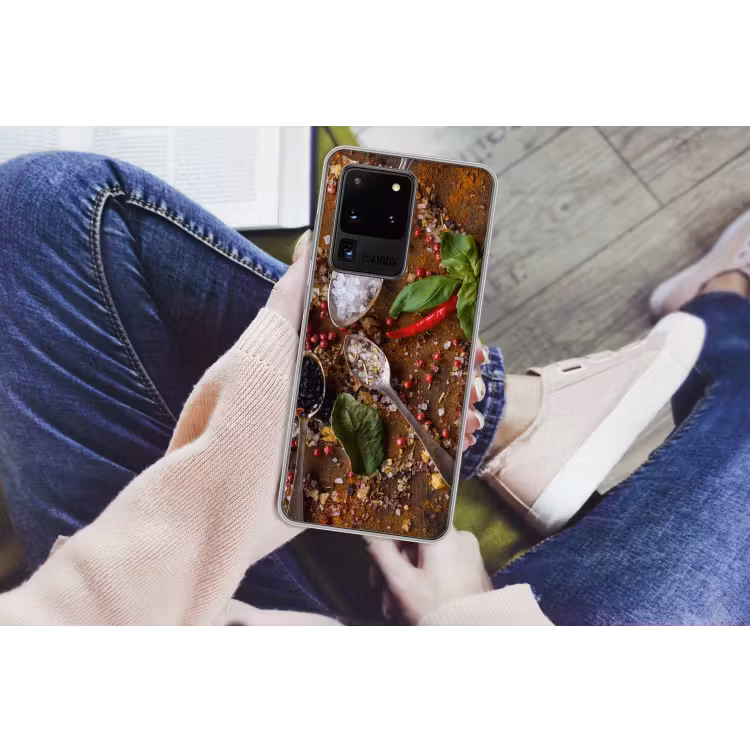Specerijen - Kruiden - Lepels - Zout - Bruin - Keuken Telefoonhoesje Samsung Galaxy S20 Ultra klein -handS20Ultra