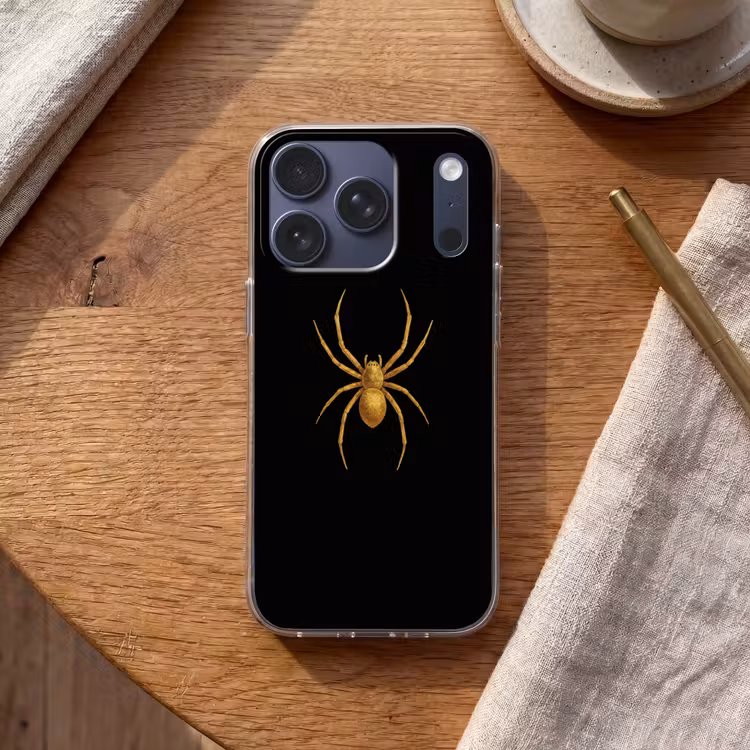 Spin - Goud - Minimalistisch - Poten Telefoonhoesje iPhone 17 Pro klein -sfeer1