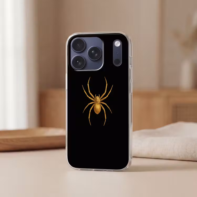 Spin - Goud - Minimalistisch - Poten Telefoonhoesje iPhone 17 Pro klein -sfeer2
