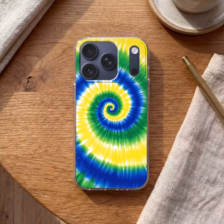 Spiraal - Groen - Draaiend Telefoonhoesje iPhone 17 Pro klein -sfeer1