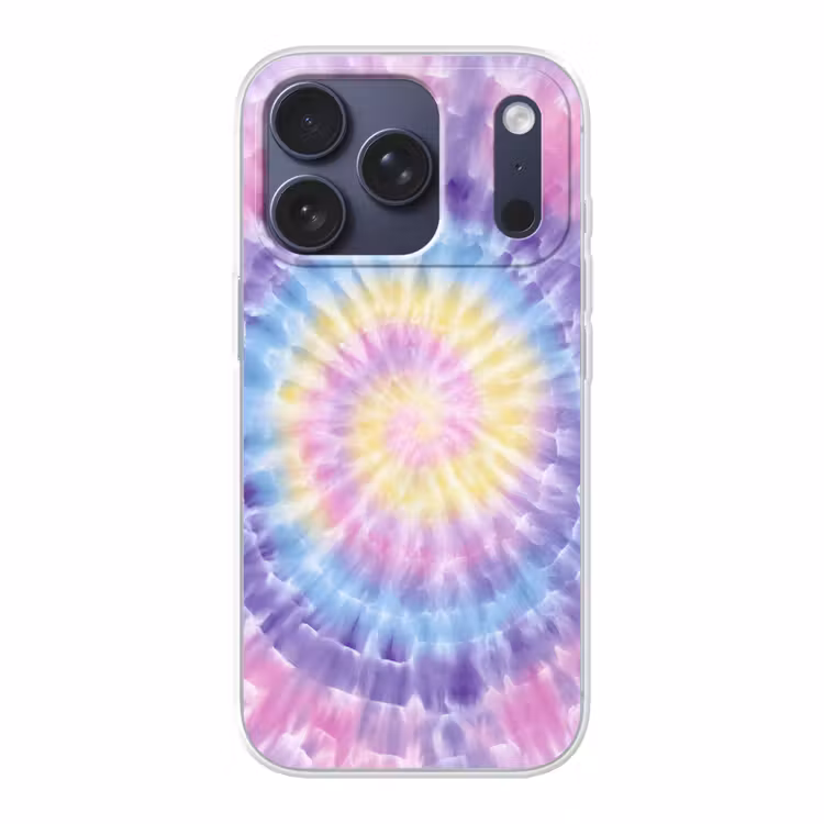 Spiraal - Tie dye - Pasteltinten Telefoonhoesje iPhone 17 Pro klein -3d