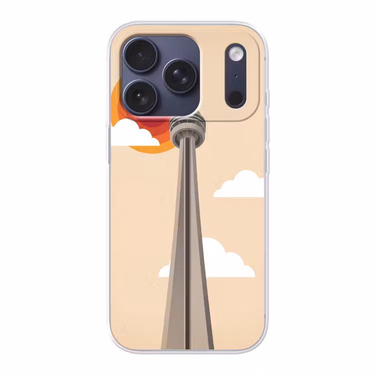 Stad - Gebouw - Architectuur - Retro - Oranje Telefoonhoesje iPhone 17 Pro klein -3d