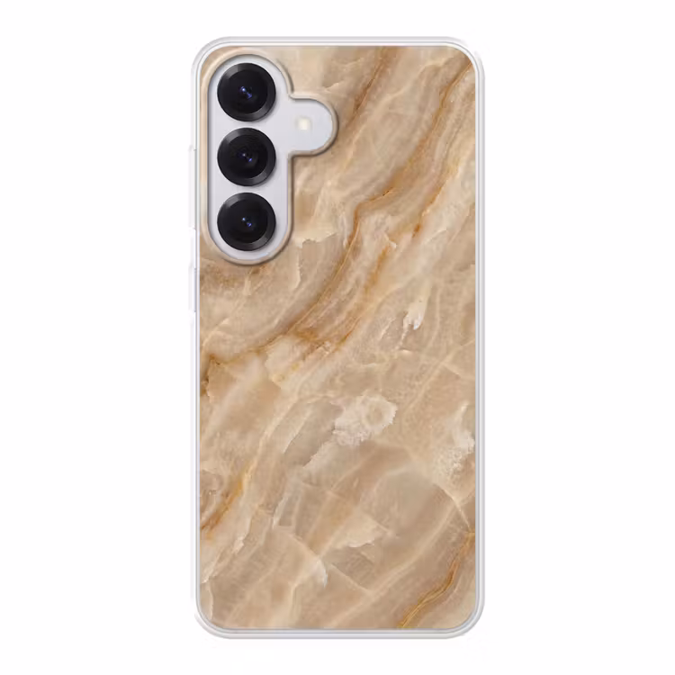 Steen - Ader - Natuur - Modern - Beige Telefoonhoesje Samsung Galaxy S26 klein -3d