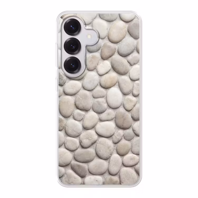 Steen - Kiezel - Natuur - Minimalistisch - Beige Telefoonhoesje Samsung Galaxy S26 klein -3d
