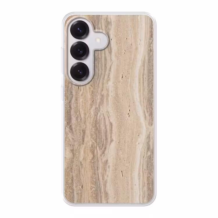 Steen - Patroon - Textuur - Natuurlijk - Beige Telefoonhoesje Samsung Galaxy S26 klein -3d