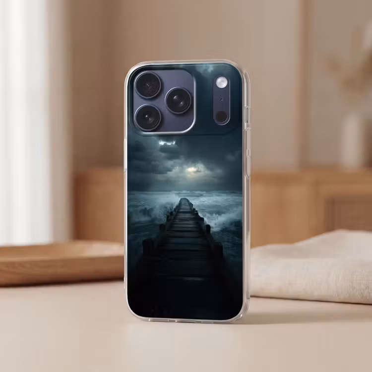 Steiger - Storm - Golven Telefoonhoesje iPhone 17 Pro klein -sfeer2