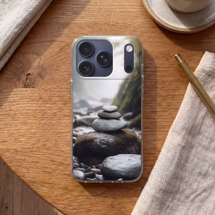 Stenen - Stapel - Natuur Telefoonhoesje iPhone 17 Pro klein -sfeer1