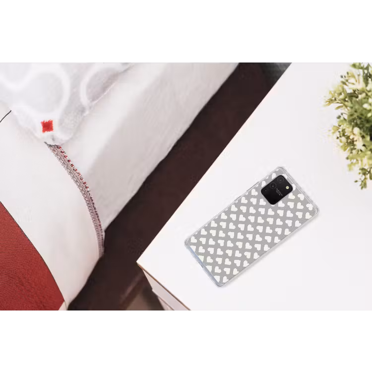 Stippen - Hart - Zwart - Wit Telefoonhoesje Samsung Galaxy S10 Lite klein 364 -kamerS10Lite