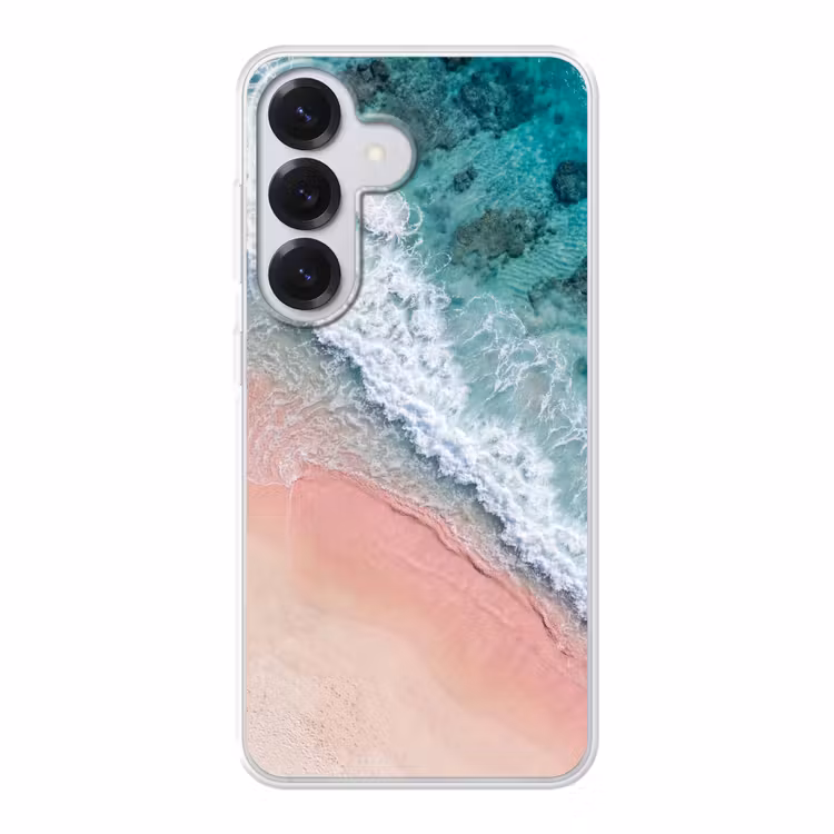 Strand - Oceaan - Golven - Roze Zand - Natuur Telefoonhoesje Samsung Galaxy S26 klein -3d