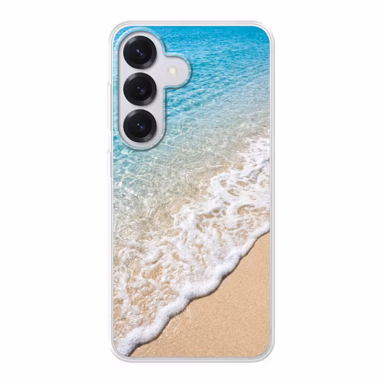 Strand - Water - Natuur - Blauw - Beige Telefoonhoesje Samsung Galaxy S26 klein -3d